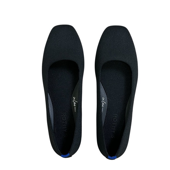 Rothy’s 8.5 Black The Max Square Flats - Picture 3 of 11